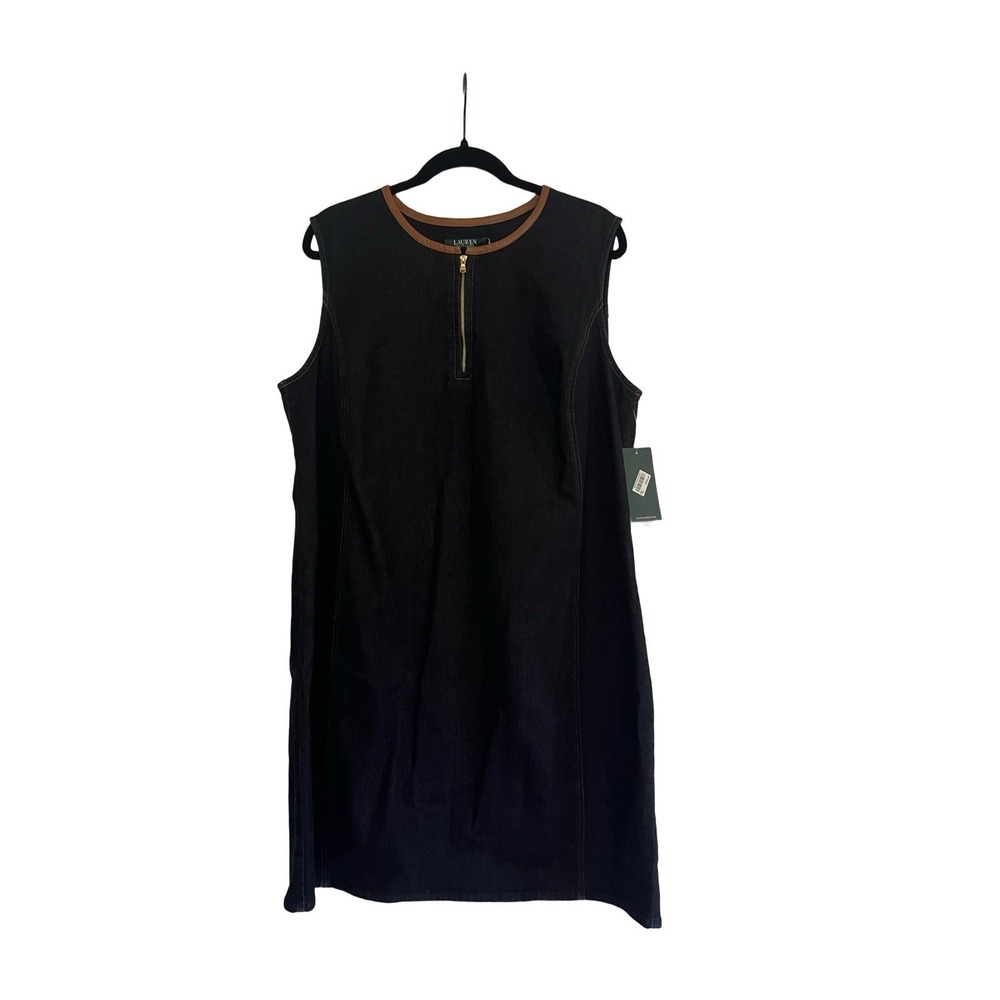 Polo Ralph Lauren Dark Blue Denim Tank Dress Size 16 New with Tags, Preppy